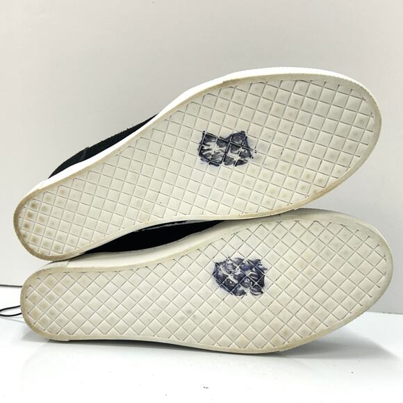 Steve Madden Flavy Wedge Heel Sneaker Shoes Suede Side Zipper Black Womens 9 - Picture 9 of 10